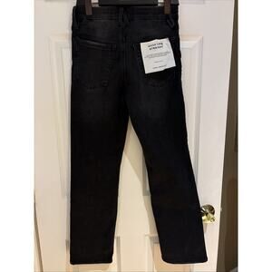 Good American Good Legs Straight Jeans Womens 6-12 Black Wash Stretch 27.5 insea